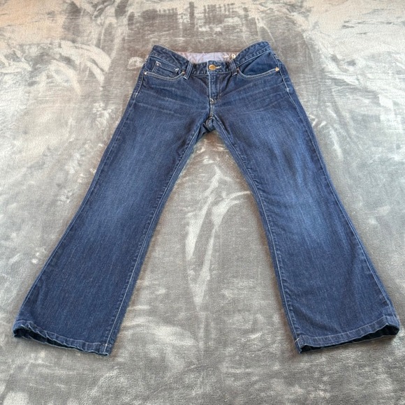 Gap 1969 Denim - Gap 1969 Women's Jeans Long & Lean Flare Size 27/4 R  Mid Rise Dark Wash